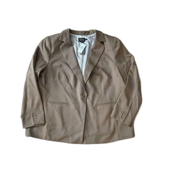 Pendleton Women’s 20W Wool Blazer Tan Brown Lined 1-Button Plus Jacket NWT READ - Picture 5 of 13